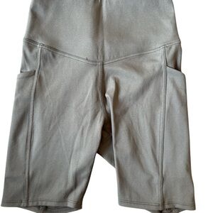 Women’s High-Waist Olive Green Bike Shorts